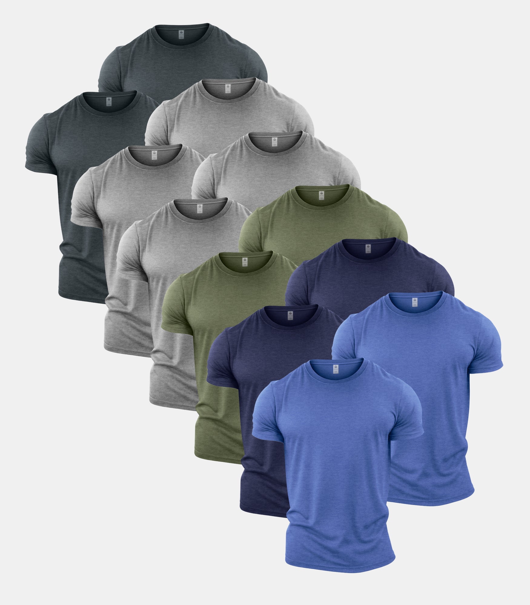 All Heathers Crew Neck Gym T-Shirt 12 Pack