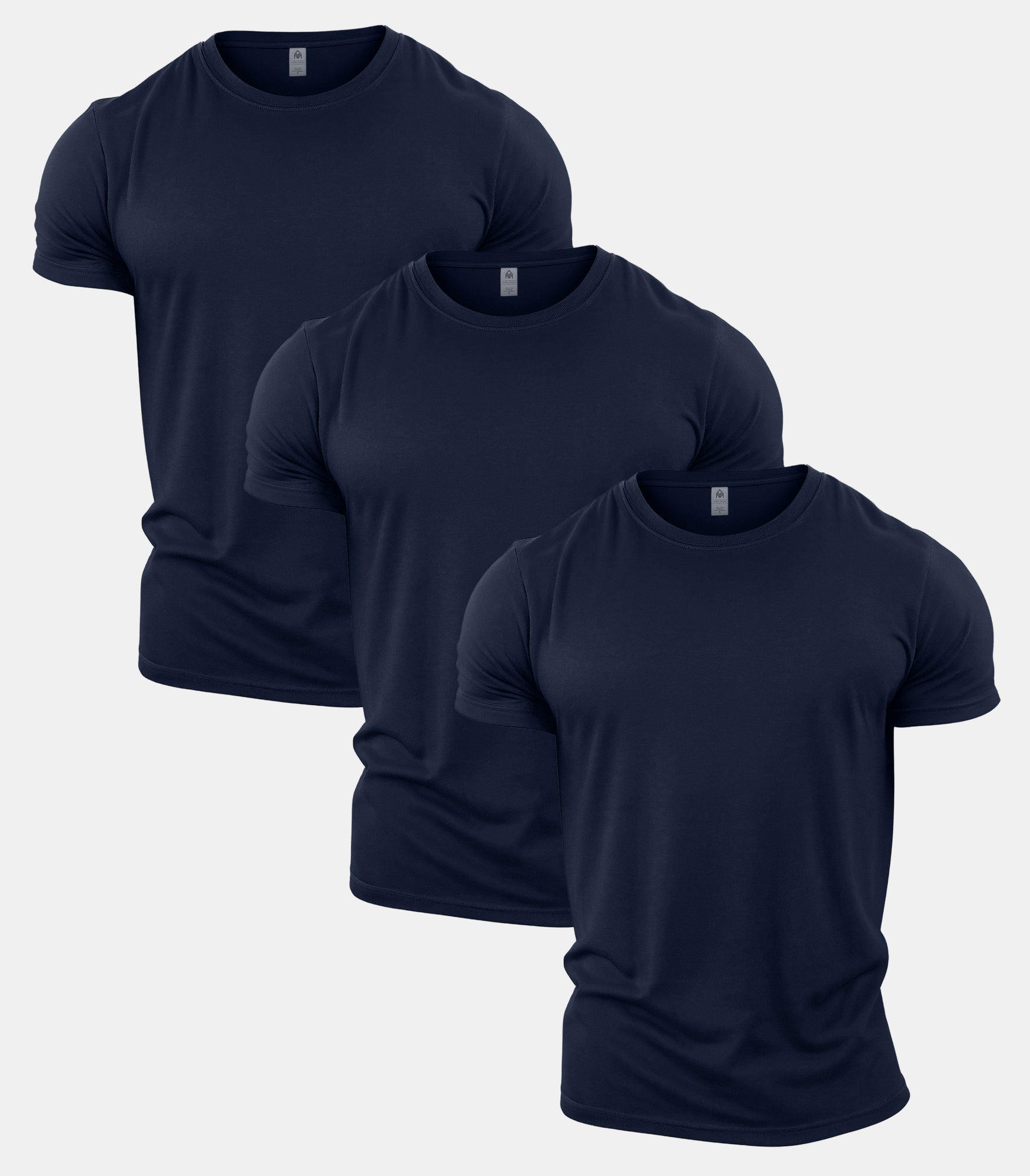 All Navy Crew Neck Gym T-Shirt 3 Pack