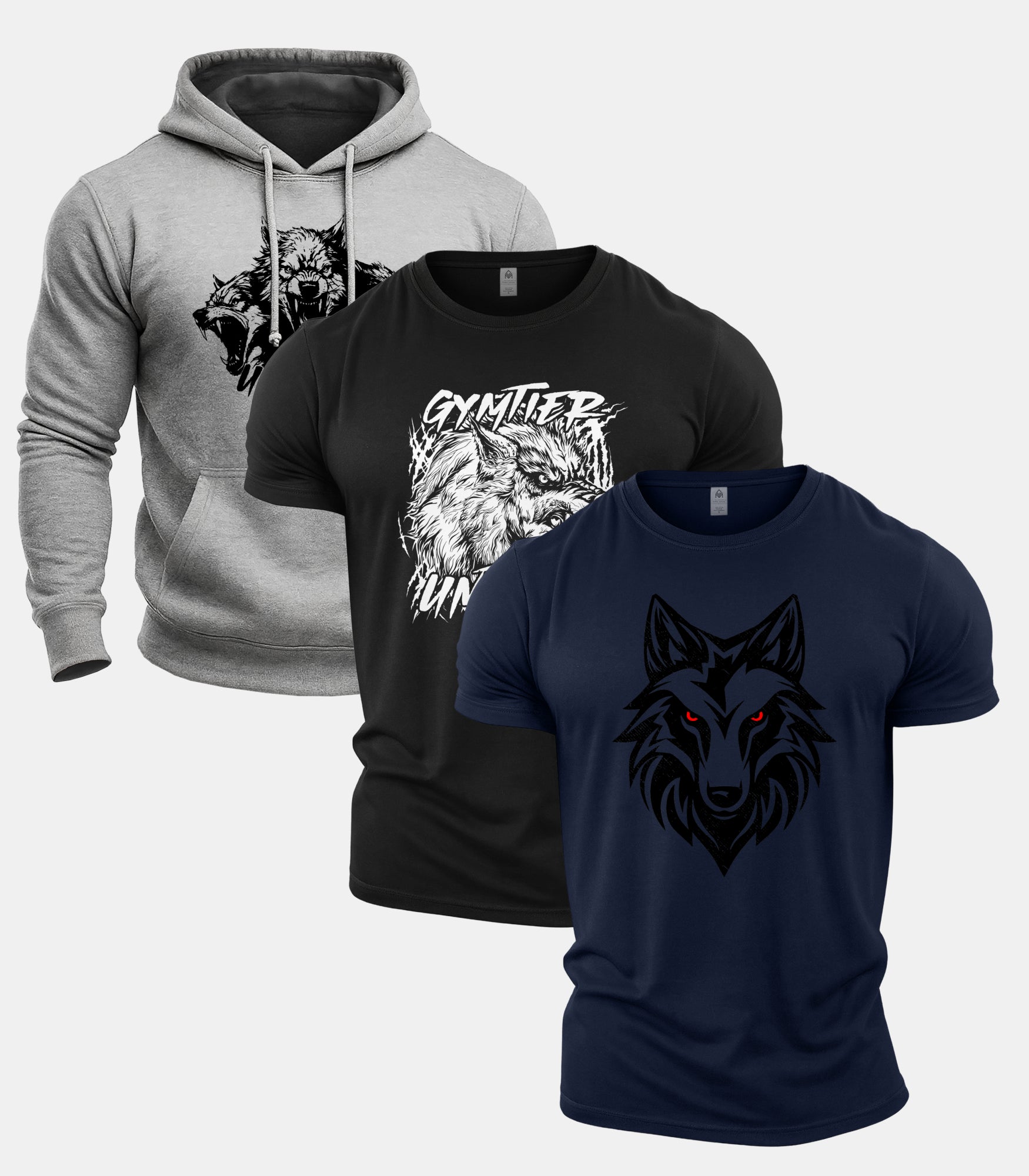 Gymtier Untamed Gym Hoodie & Tee 3 Pack