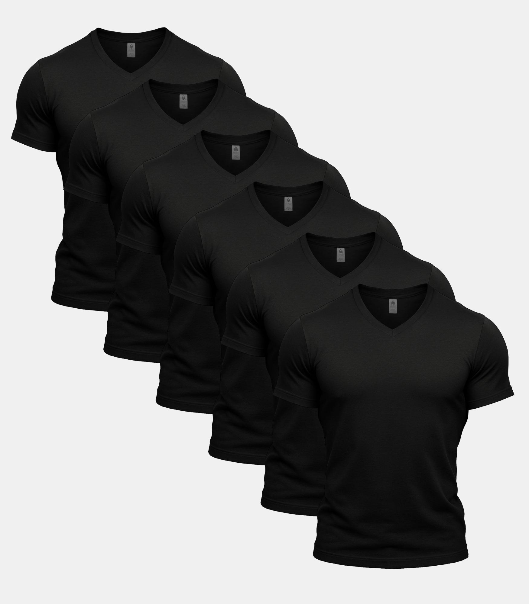 All Black V-Neck 6 Pack