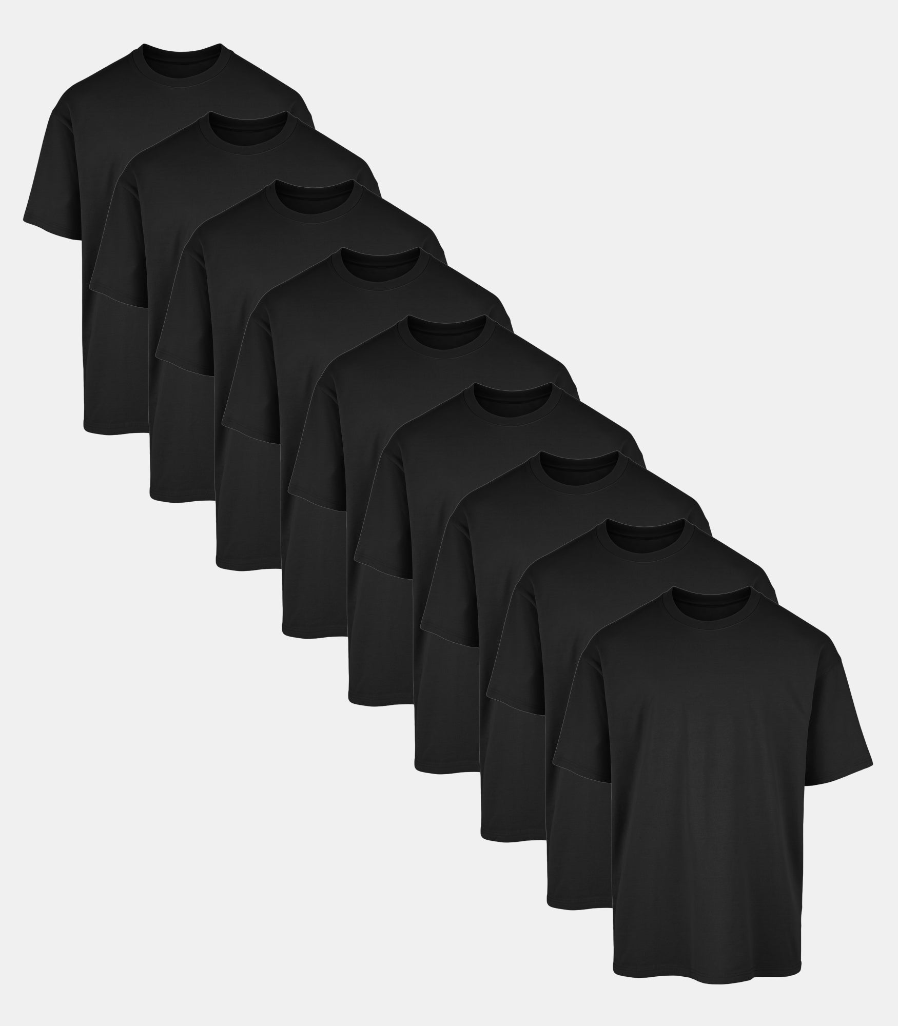 All Black Oversized Gym T-Shirt 9 Pack