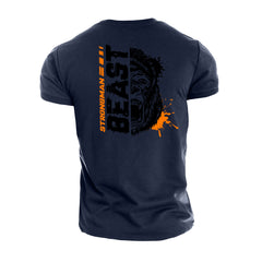 Strongman Beast Orange - Gym T-Shirt