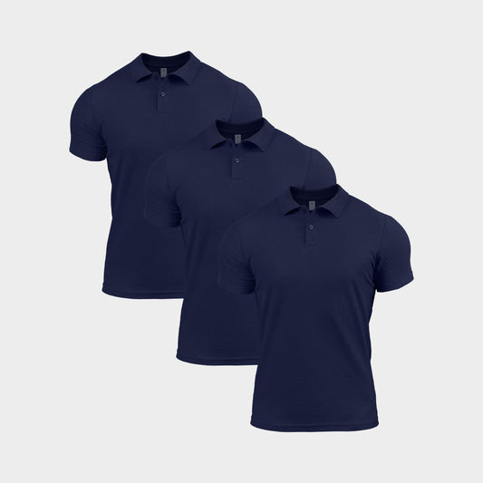 All Navy Polo Shirt 3 Pack