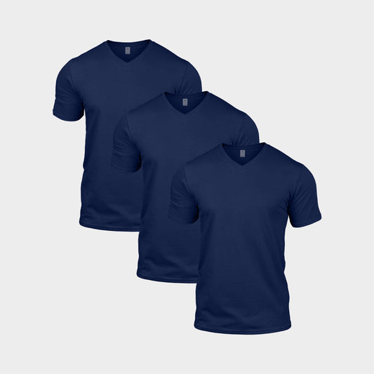 All Navy V-Neck 3 Pack