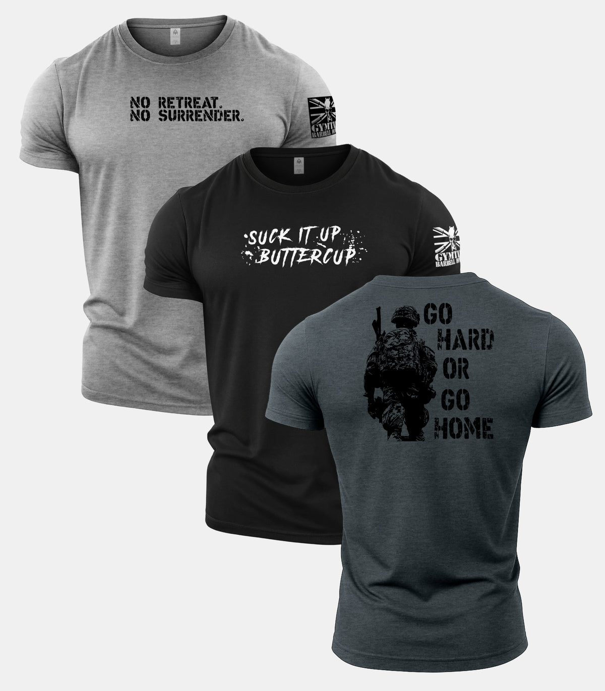 Gymtier Barbell Division - Buttercup Gym T-Shirt 3 Pack