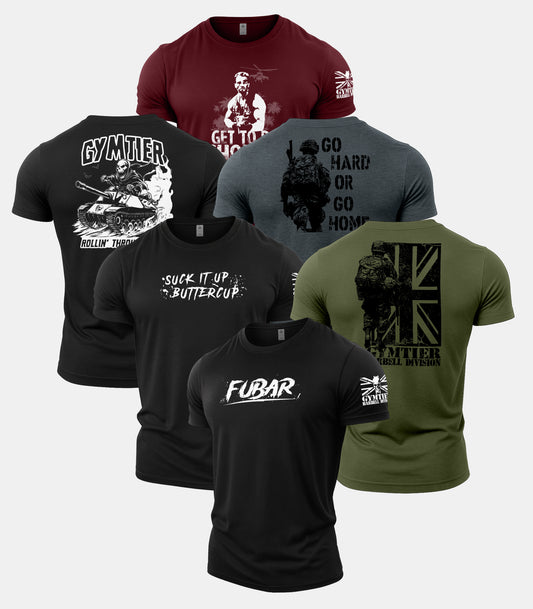Gymtier Barbell Division - Choppa Gym T-Shirt 6 Pack
