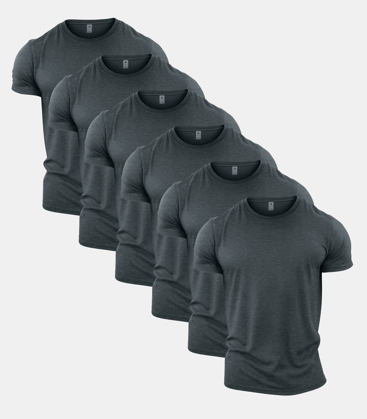All Grey Crew Neck T-Shirt 6 Pack