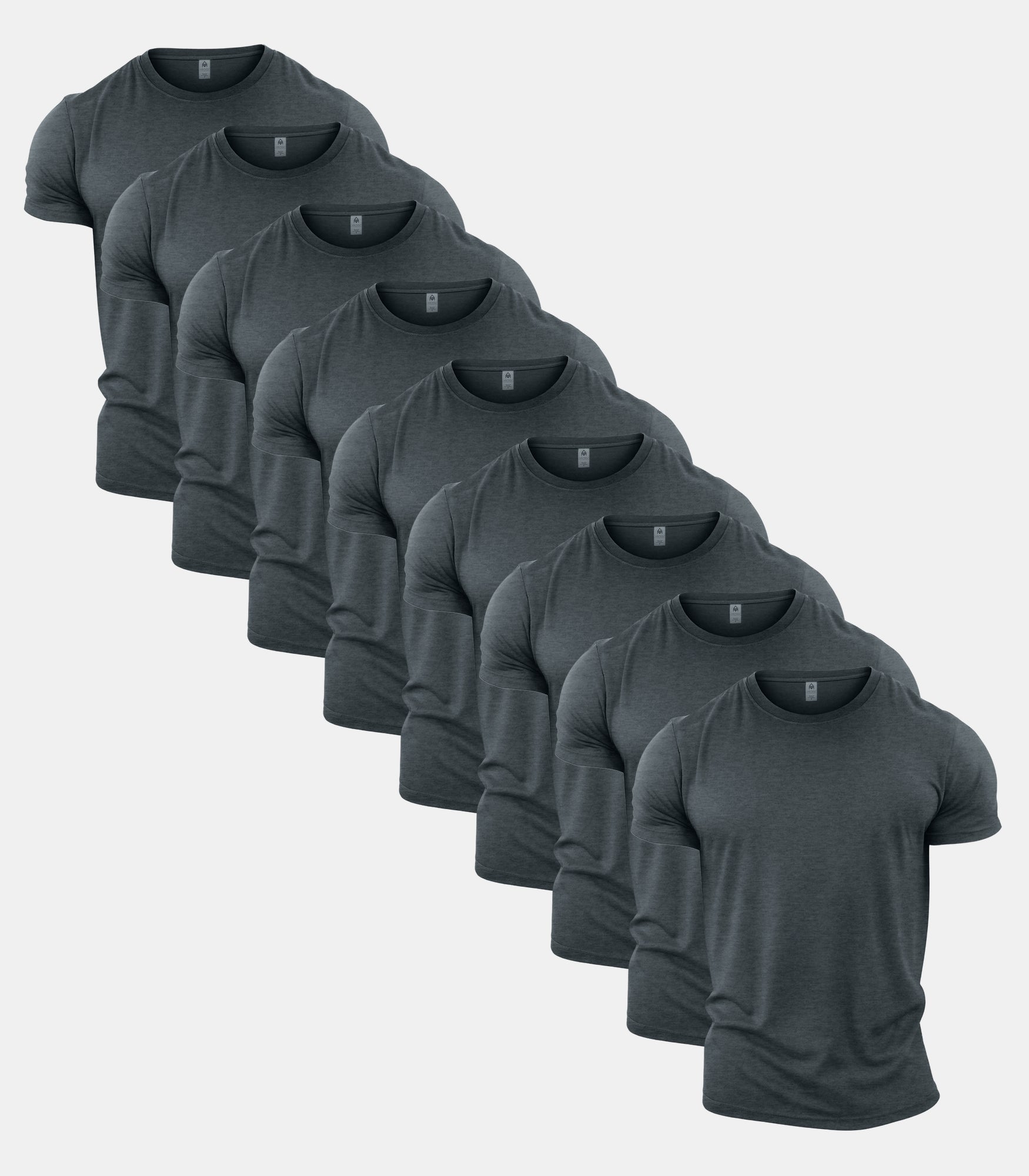 All Grey Crew Neck T-Shirt 9 Pack