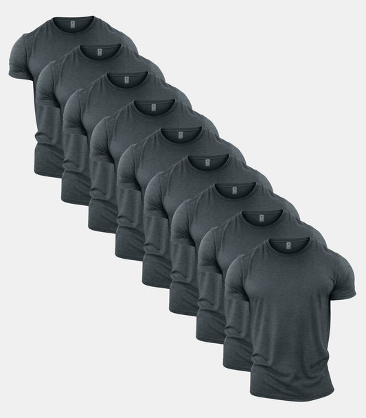 All Grey Crew Neck T-Shirt 9 Pack