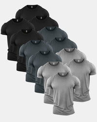 All Greys Crew Neck T-Shirt 12 Pack