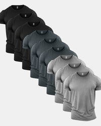 All Greys Crew Neck T-Shirt 9 Pack
