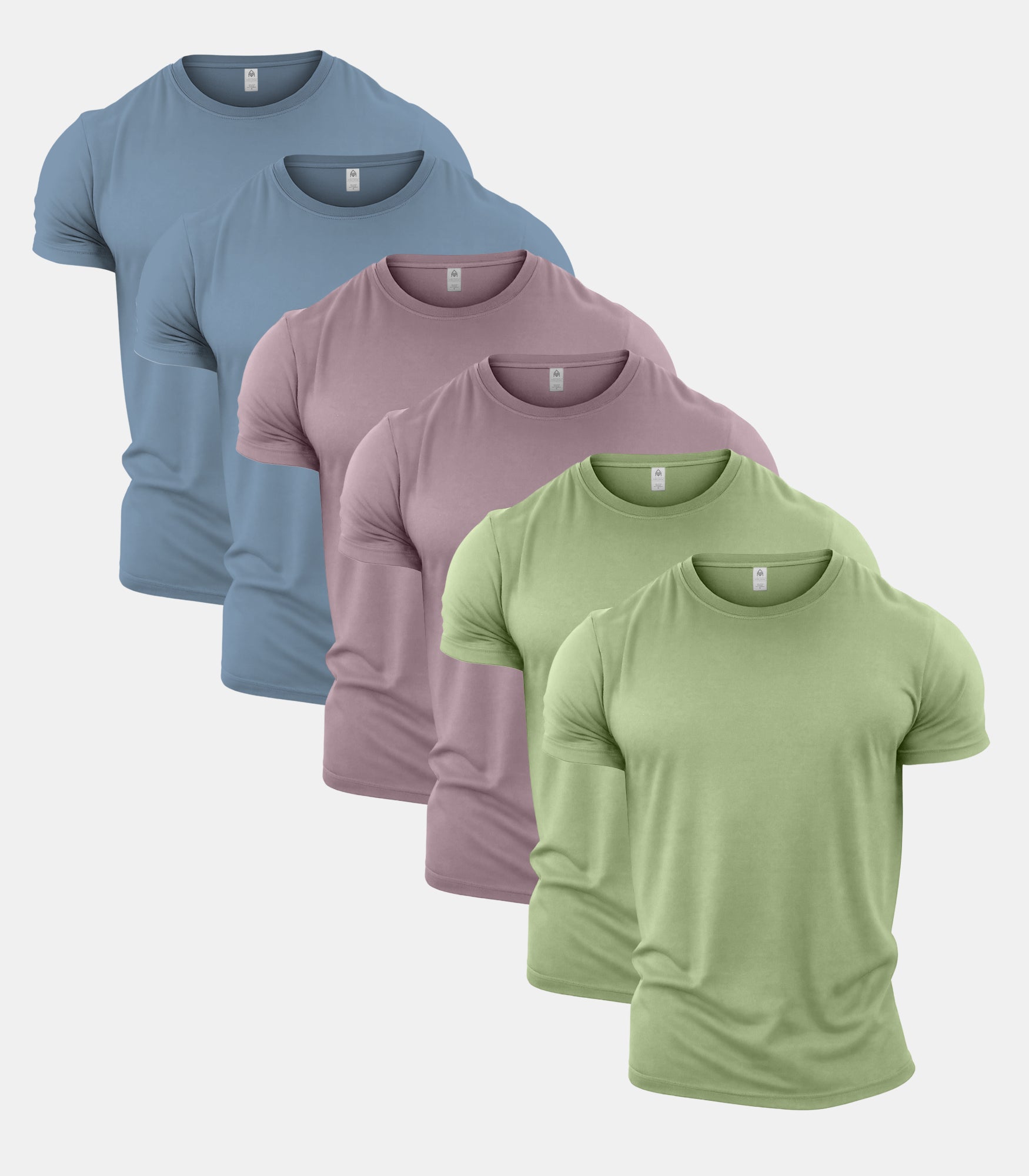 Pastel Crew Neck T-Shirt 6 Pack