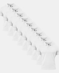 All White Polo Shirt 9 Pack