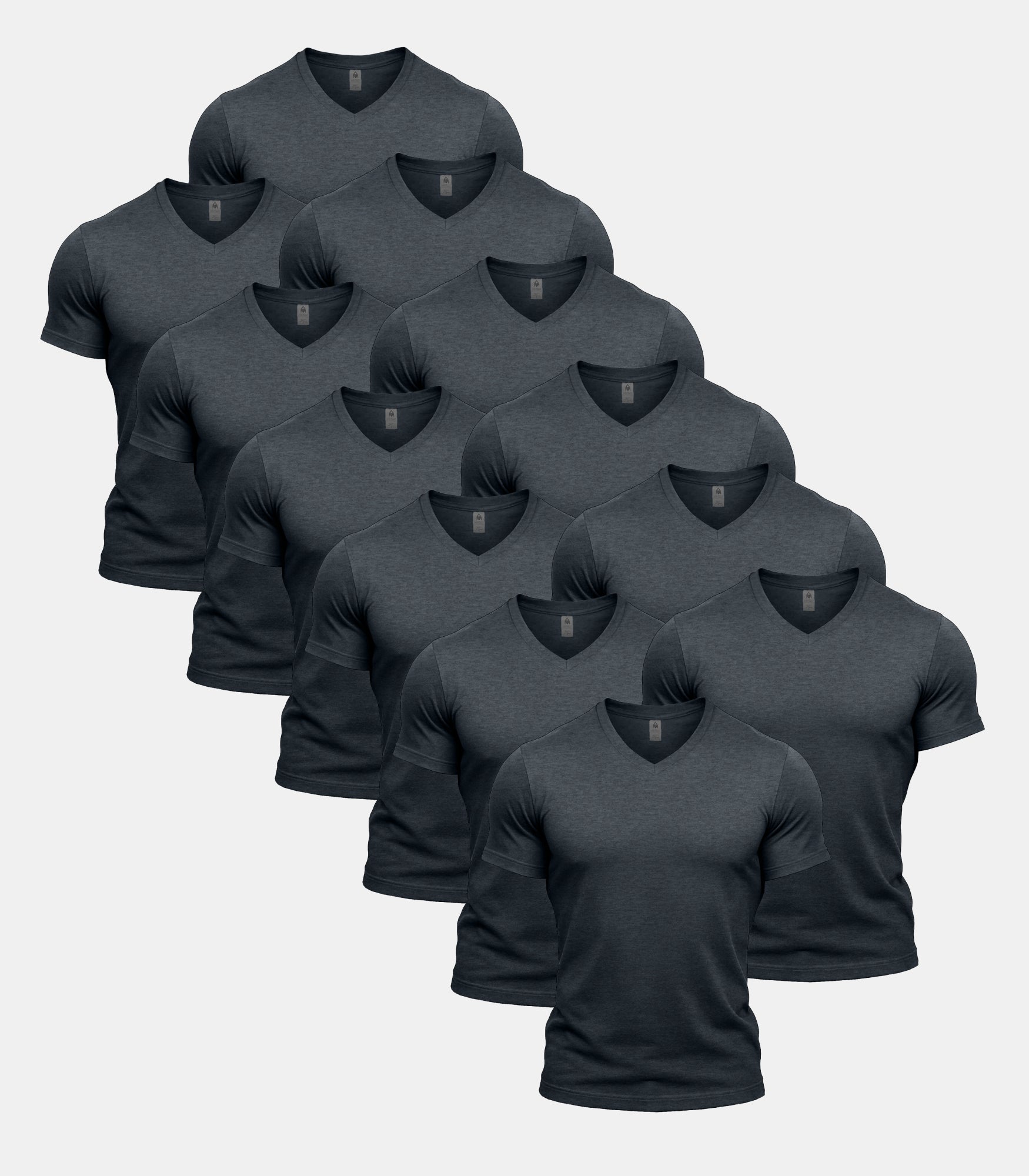 All Grey V-Neck 12 Pack