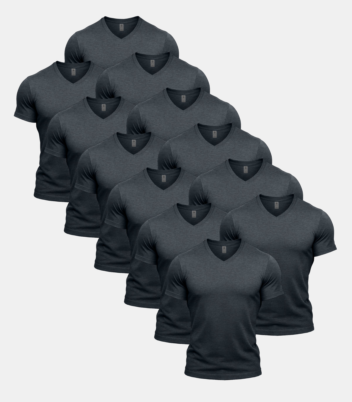 All Grey V-Neck 12 Pack