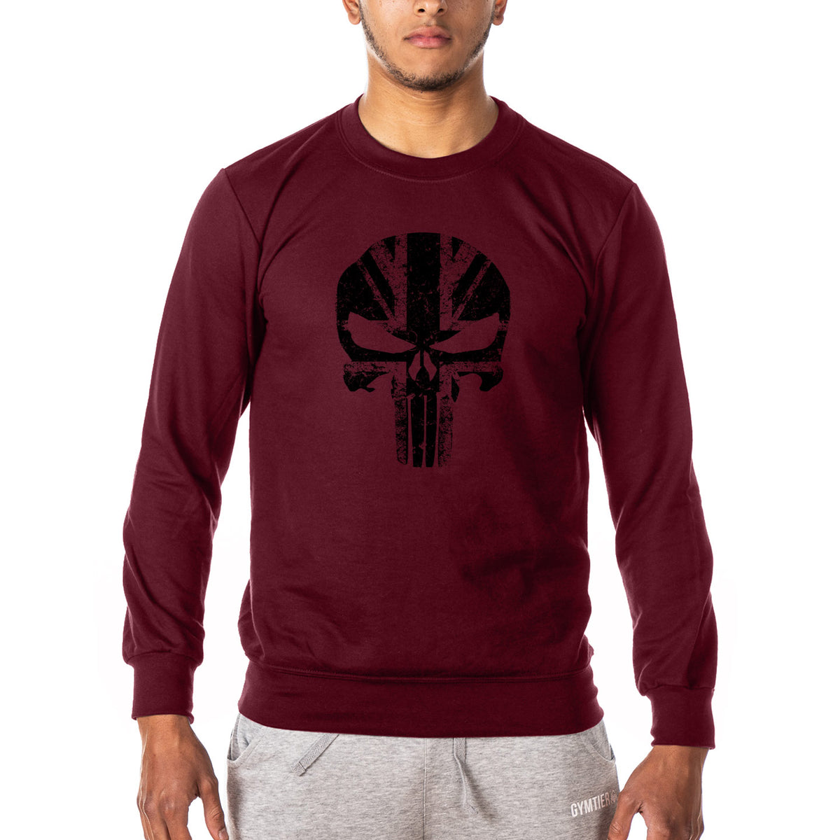 Skull UK Flag - Gym Sweatshirt