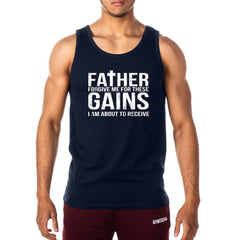 Father Forgive Me For These Gains Gym Vest