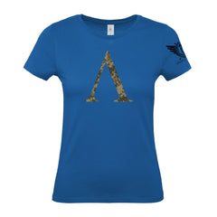 Spartan Forged Symbol Woodland Camo - Women's Gym T-Shirt