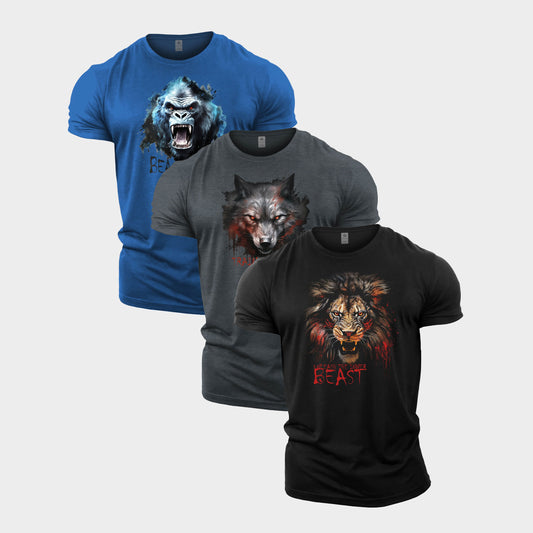 Strongman Inner Beast Gym T-Shirt 3 Pack