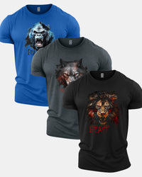 Strongman Inner Beast Gym T-Shirt 3 Pack