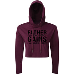 Forgive Me Father For These Gains - Cropped Hoodie