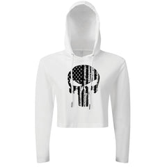 Skull USA - Cropped Hoodie
