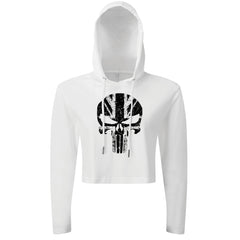 Skull UK - Cropped Hoodie