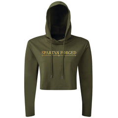 Spartan Forged Gold - Spartan Forged - Cropped Hoodie