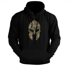 Spartan Helmet Woodland Camo - Spartan Forged - Gym Hoodie