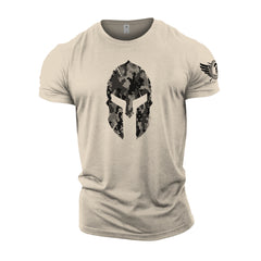 Spartan Helmet Hex Camo - Spartan Forged - Gym T-Shirt