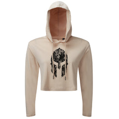 Spartan Helmet Hex Camo - Spartan Forged - Cropped Hoodie