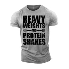 Heavy Weights and Protein Shakes - Gym T-Shirt