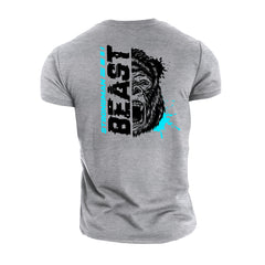 Strongman Beast Blue - Gym T-Shirt