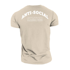 Gymtier Barbell Club - Anti-Social - Gym T-Shirt