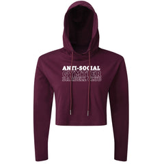 Gymtier Barbell Club - Anti-Social Chest - Cropped Hoodie