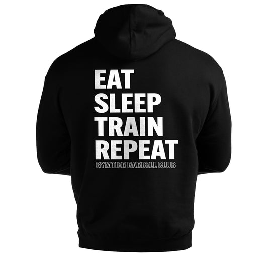 Gymtier Barbell Club - Eat Sleep Train - Gym Hoodie