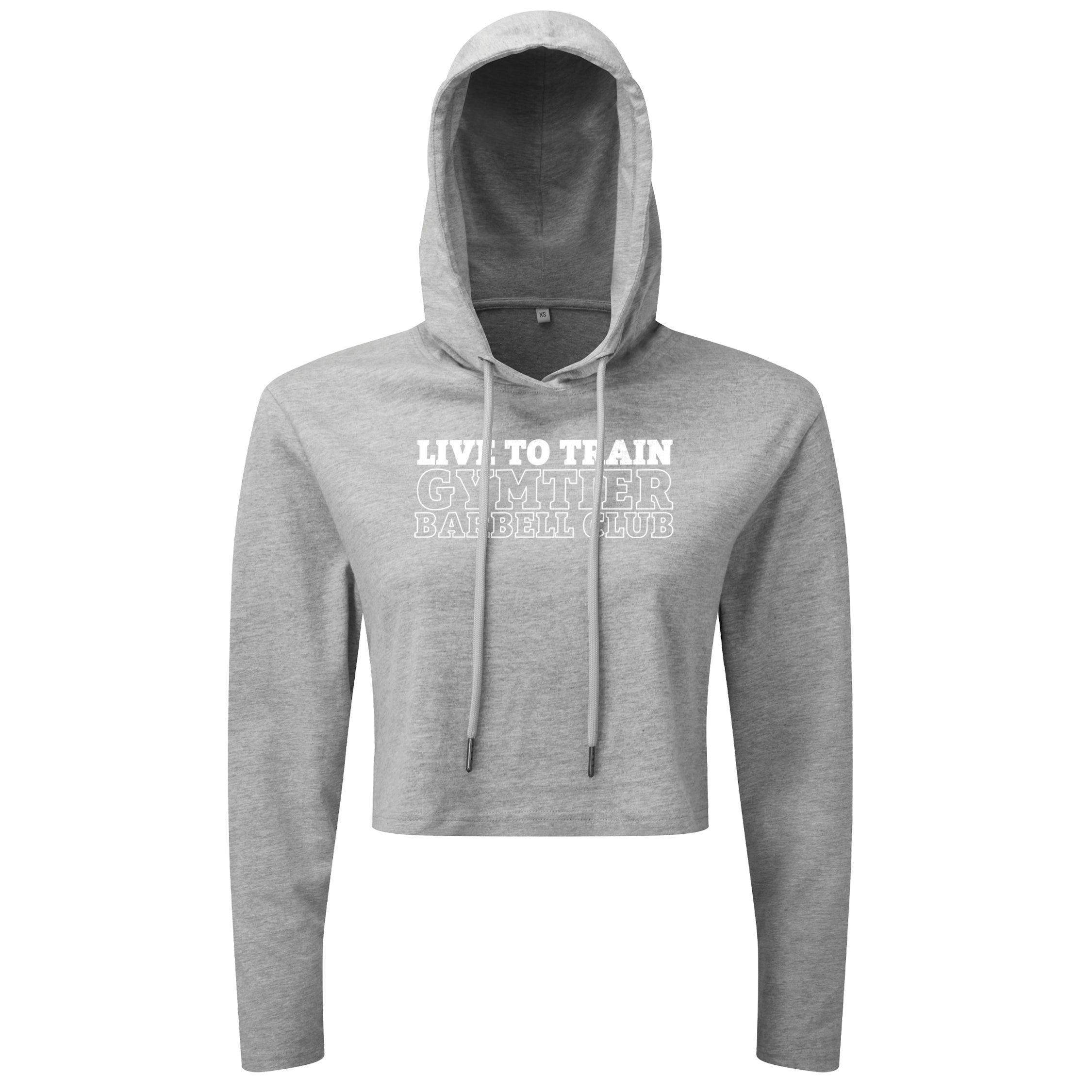 Gymtier Barbell Club - Live To Train Chest - Cropped Hoodie