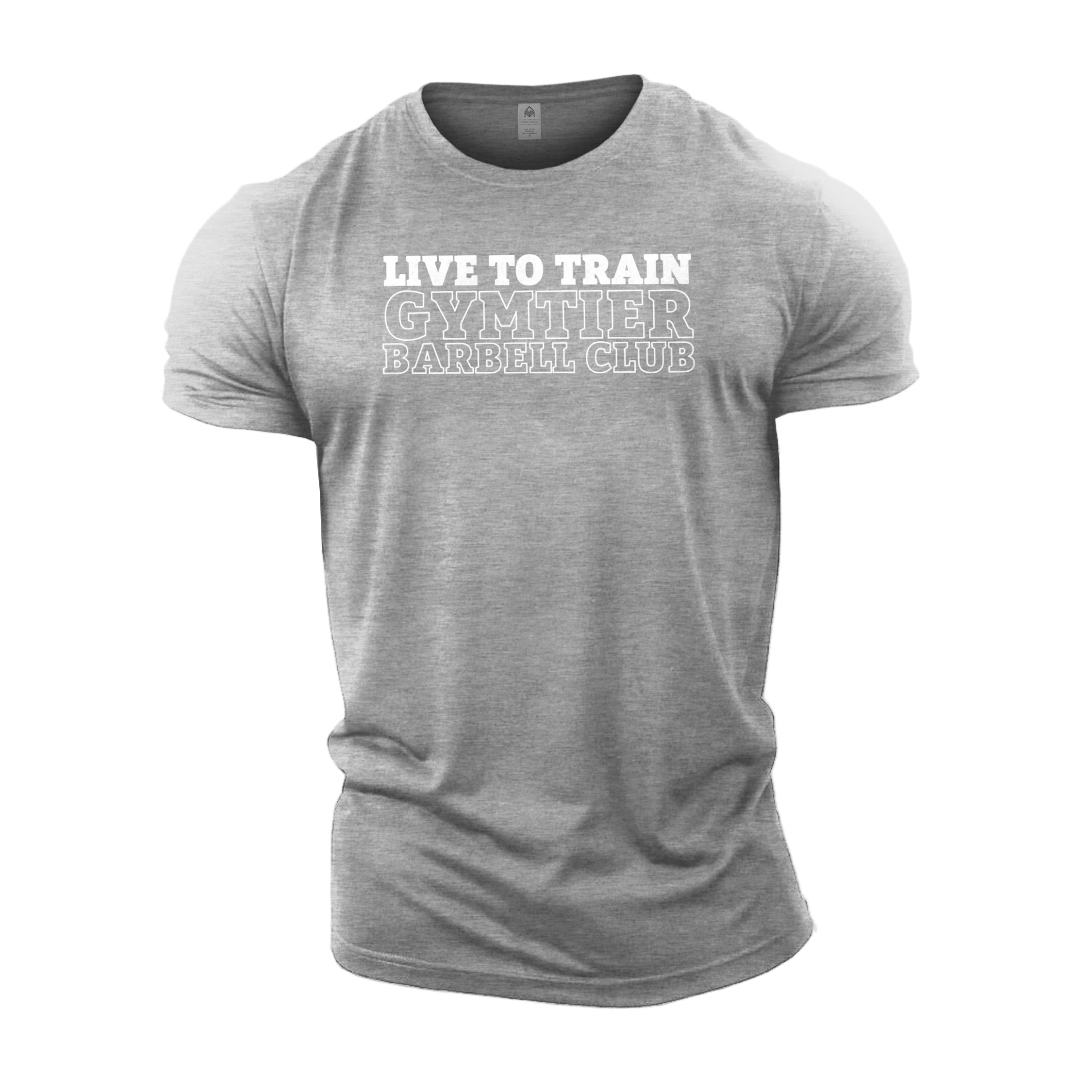 Gymtier Barbell Club - Live To Train Chest - Gym T-Shirt