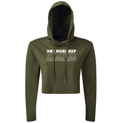 Gymtier Barbell Club - One More Rep Chest - Cropped Hoodie