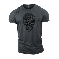 Barbell Skull - Halloween Gym T-Shirt