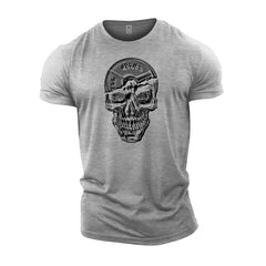 Barbell Skull - Halloween Gym T-Shirt