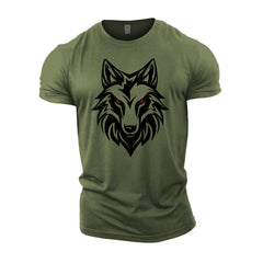 Untamed Wolf Red Eyes - Gym T-Shirt